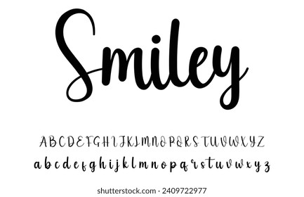 signature Font Calligraphy Logotype Script Brush Font Type Font lettering handwritten