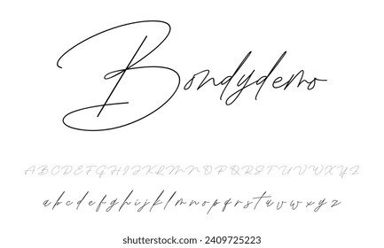 signature Font Calligraphy Logotype Script Brush Font Type Font lettering handwritten