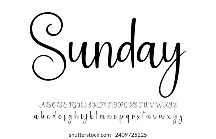 signature Font Calligraphy Logotype Script Brush Font Type Font lettering handwritten