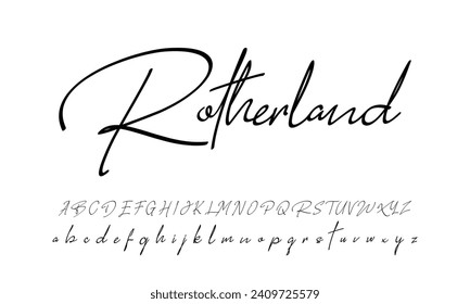 signature Font Calligraphy Logotype Script Brush Font Type Font lettering handwritten