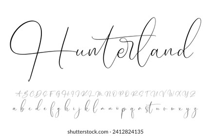 caligrafía de tipo de letra de firma Guión de logotipo Pincel Tipo de letra Tipo de letra Letra letra manuscrita