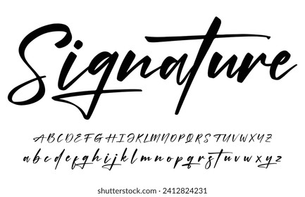 Signature Font Calligraphy Logotype Script Brush Font Type Font lettering handwritten