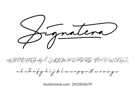 signature Font Calligraphy Logotype Script Brush Font Type Font lettering handwritten