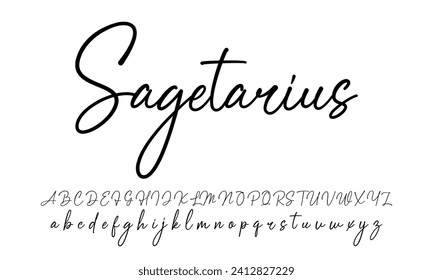 signature Font Calligraphy Logotype Script Brush Font Type Font lettering handwritten