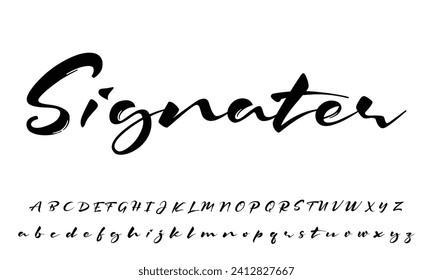 Signature Font Calligraphy Logotype Script Brush Font Type Font lettering handwritten