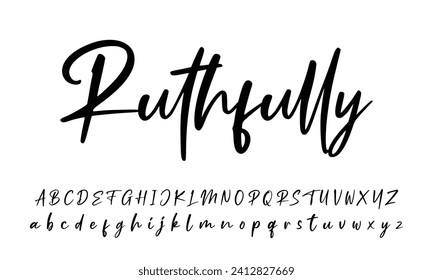 Signature Font Calligraphy Logotype Script Brush Font Type Font lettering handwritten