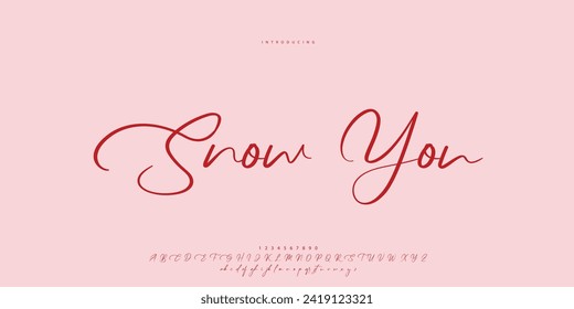 signature Font Calligraphy Logotype Script Brush Font Type Font lettering handwritten