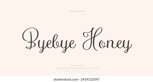 signature Font Calligraphy Logotype Script Brush Font Type Font lettering handwritten