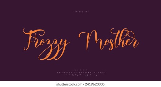 signature Font Calligraphy Logotype Script Brush Font Type Font lettering handwritten	
