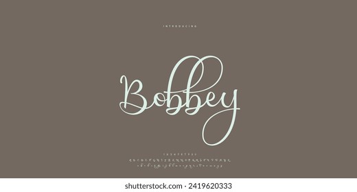 signature Font Calligraphy Logotype Script Brush Font Type Font lettering handwritten	
