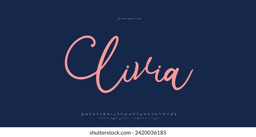 signature Font Calligraphy Logotype Script Brush Font Type Font lettering handwritten	
