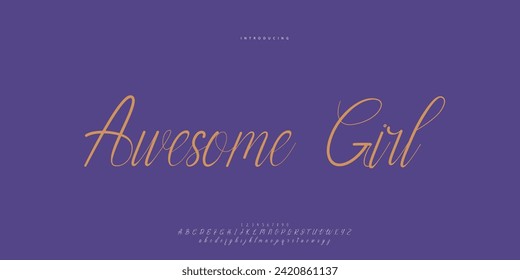 signature Font Calligraphy Logotype Script Brush Font Type Font lettering handwritten	
