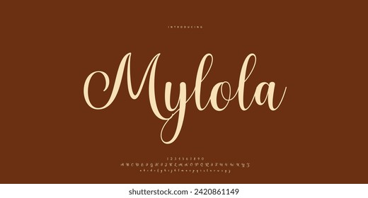 caligrafía de tipo de letra de firma Guión de logotipo Pincel Tipo de letra Tipo de letra Letra letra manuscrita	
