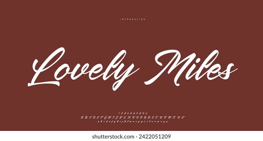 signature Font Calligraphy Logotype Script Brush Font Type Font lettering handwritten	
