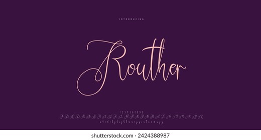 signature Font Calligraphy Logotype Script Brush Font Type Font lettering handwritten	
