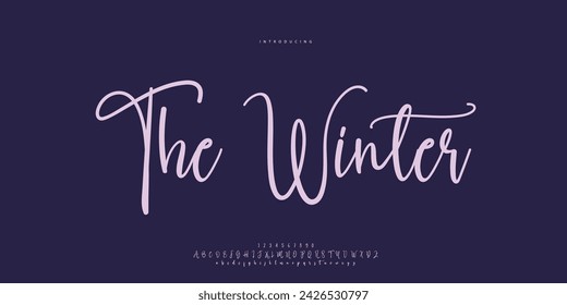 signature Font Calligraphy Logotype Script Brush Font Type Font lettering handwritten
