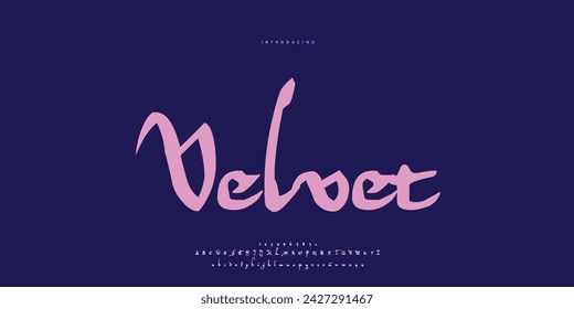 signature Font Calligraphy Logotype Script Brush Font Type Font lettering handwritten