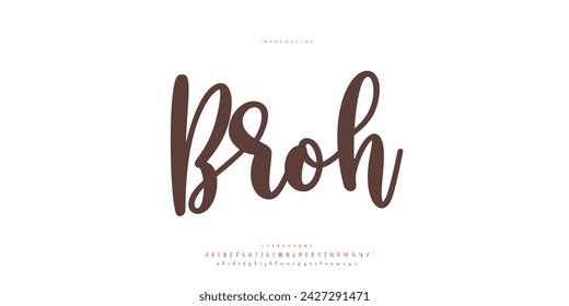 signature Font Calligraphy Logotype Script Brush Font Type Font lettering handwritten