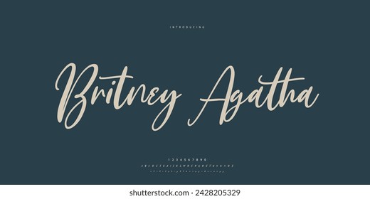 signature Font Calligraphy Logotype Script Brush Font Type Font lettering handwritten	