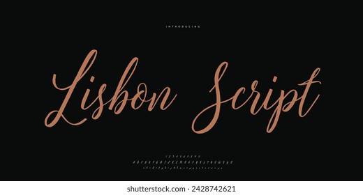 signature Font Calligraphy Logotype Script Brush Font Type Font lettering handwritten	
