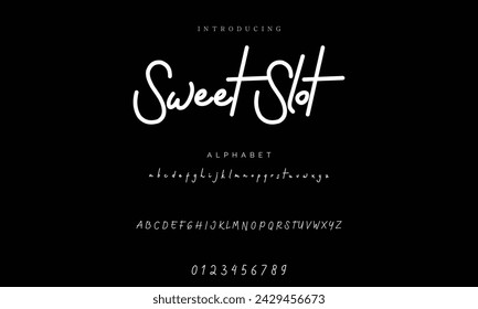 signature Font Calligraphy Logotype Script Brush Font Type Font lettering handwritten