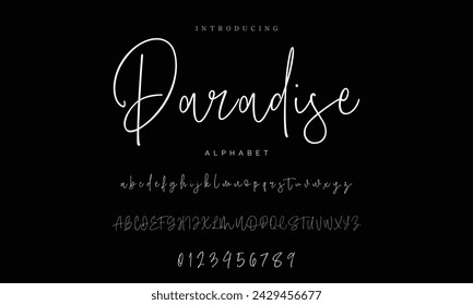 signature Font Calligraphy Logotype Script Brush Font Type Font lettering handwritten