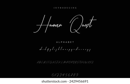 signature Font Calligraphy Logotype Script Brush Font Type Font lettering handwritten