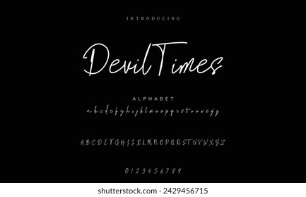 signature Font Calligraphy Logotype Script Brush Font Type Font lettering handwritten