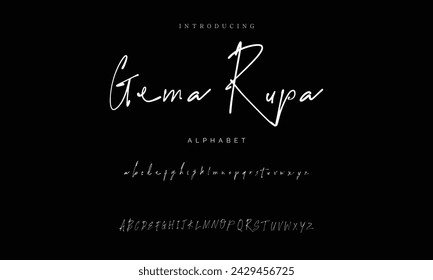 signature Font Calligraphy Logotype Script Brush Font Type Font lettering handwritten