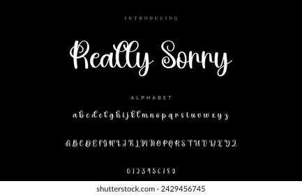 signature Font Calligraphy Logotype Script Brush Font Type Font lettering handwritten