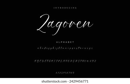 signature Font Calligraphy Logotype Script Brush Font Type Font lettering handwritten