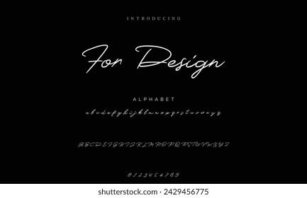 signature Font Calligraphy Logotype Script Brush Font Type Font lettering handwritten