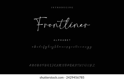 signature Font Calligraphy Logotype Script Brush Font Type Font lettering handwritten