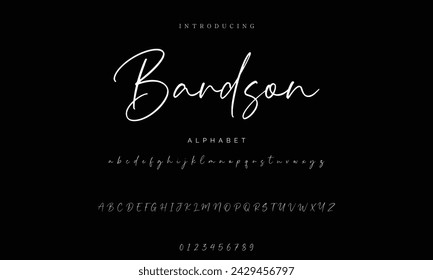 signature Font Calligraphy Logotype Script Brush Font Type Font lettering handwritten