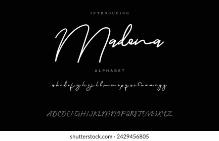 signature Font Calligraphy Logotype Script Brush Font Type Font lettering handwritten