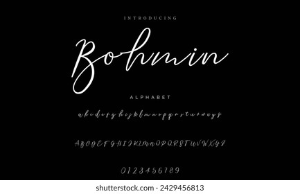 signature Font Calligraphy Logotype Script Brush Font Type Font lettering handwritten