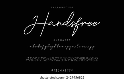 signature Font Calligraphy Logotype Script Brush Font Type Font lettering handwritten