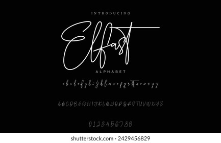 signature Font Calligraphy Logotype Script Brush Font Type Font lettering handwritten