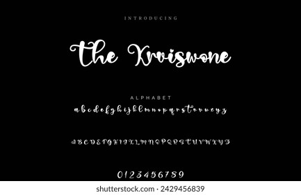 signature Font Calligraphy Logotype Script Brush Font Type Font lettering handwritten