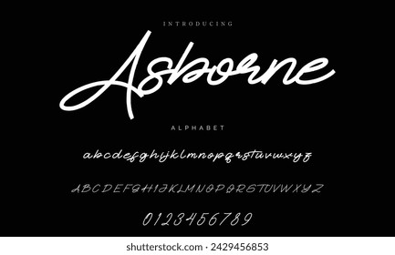 signature Font Calligraphy Logotype Script Brush Font Type Font lettering handwritten