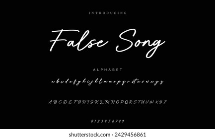 signature Font Calligraphy Logotype Script Brush Font Type Font lettering handwritten