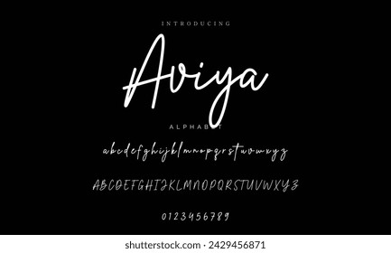 signature Font Calligraphy Logotype Script Brush Font Type Font lettering handwritten