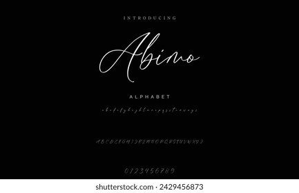 signature Font Calligraphy Logotype Script Brush Font Type Font lettering handwritten