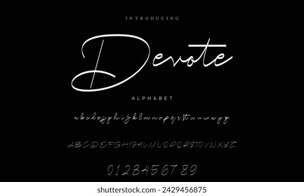 signature Font Calligraphy Logotype Script Brush Font Type Font lettering handwritten