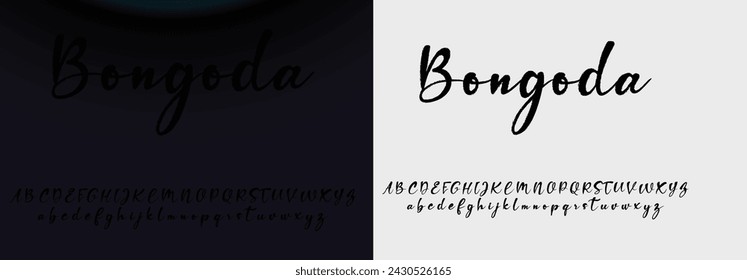 signature Font Calligraphy Logotype Script Brush Font Type Font lettering handwritten