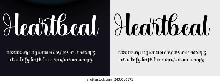 signature Font Calligraphy Logotype Script Brush Font Type Font lettering handwritten