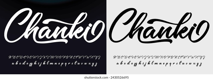signature Font Calligraphy Logotype Script Brush Font Type Font lettering handwritten