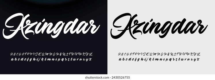 signature Font Calligraphy Logotype Script Brush Font Type Font lettering handwritten