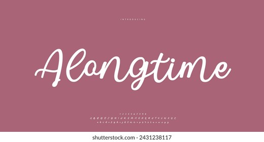 signature Font Calligraphy Logotype Script Brush Font Type Font lettering handwritten	