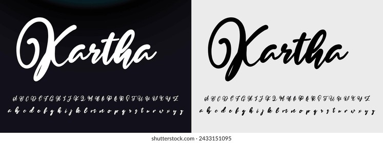 Signature Font Calligraphy Logotype Script Brush Font Type Font lettering handwritten